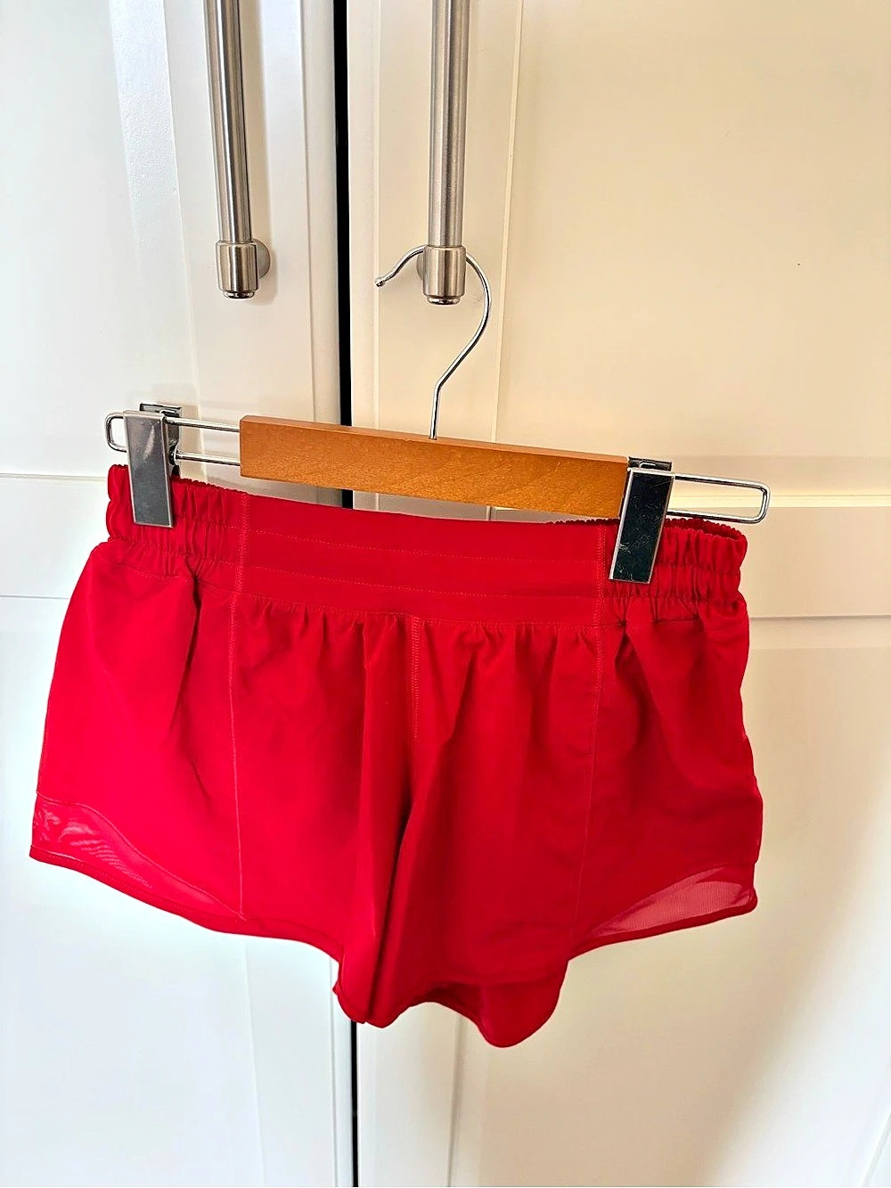 Lululemon Hotty Hot High-Rise Lined Short Red Athletic Shorts